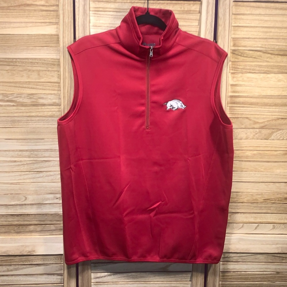 Campus Specialties Arkansas Razorback Pull Over Sleeveless Collar Vest Size M